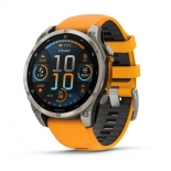 Garmin fenix 8 47mm AMOLED Sapphire, tit�nium, narancs/grafit szilikon sz�jjal