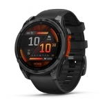 Garmin fenix 8 47mm AMOLED, sötétszürke, fekete szilikon szíjjal Garmin fenix 8 47mm AMOLED, sötétszürke, fekete szilikon szíjjal