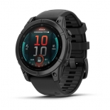 Garmin fenix E 47mm AMOLED, sötétszürke acél, fekete szilikon szíjjal Garmin fenix E 47mm AMOLED, sötétszürke acél, fekete szilikon szíjjal